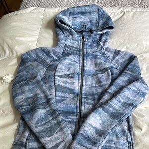 lululemon athletica Fitted Blue Gray Zippered Hoodie